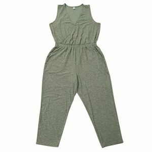 Old Navy Active Breathe ON Cross-Front Sleeveless Jumpsuit Womens Large Green